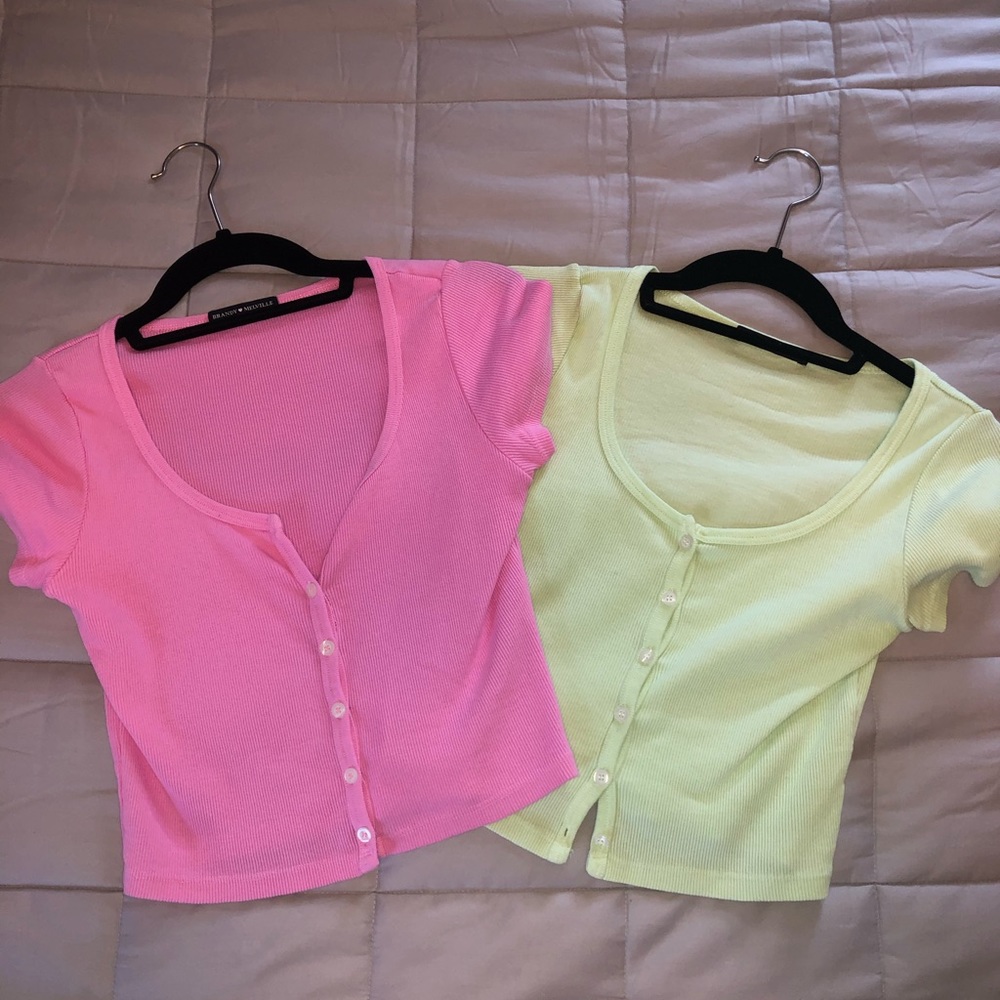 Two Brandy Melville cropped t-shirt’s